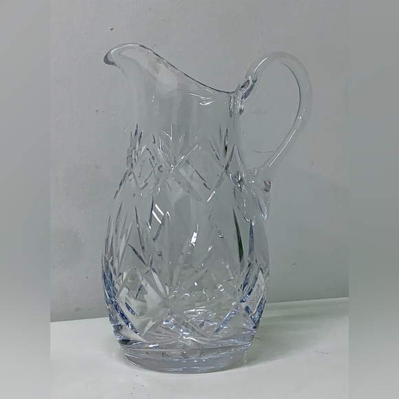 Brand New Vintage Unused Leaded Deep Cut Crystal Starburst Pattern Jug Pitcher - Picture 14 of 16